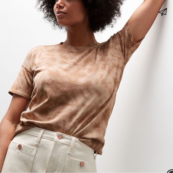 BANANA REPUBLIC Supima Tie Dye Sweater in Baja Sand - Picture 1 of 6